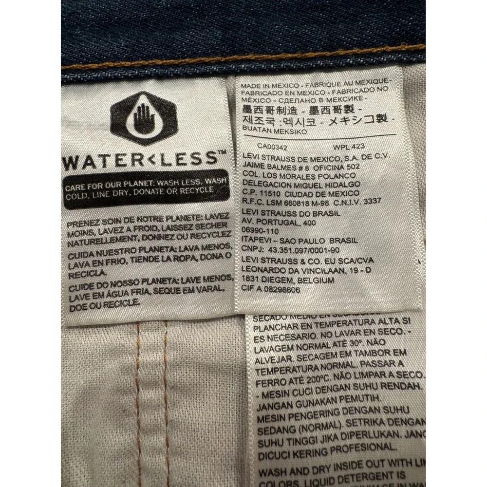 Levis 501 Original Fit Mens Jeans Dark Wash Indigo Blue Button Fly 35x30